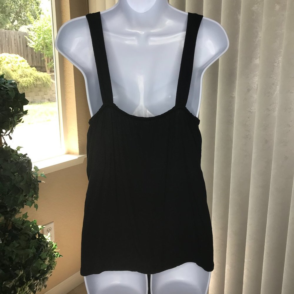 Maurices Strappy Tank Top | Black w/ Floral | S - Picture 6 of 9